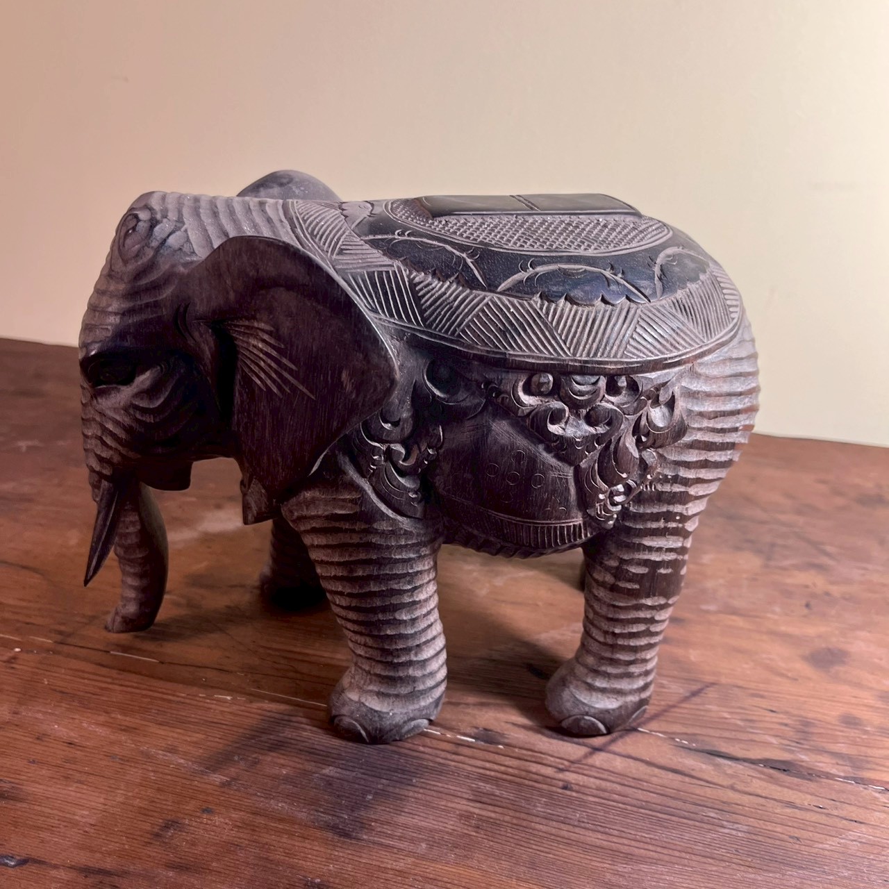 Hand-carved, soapstone elephant. Potentially mid-20th Century to mid-1970s 手工雕刻皂石大象-約20世紀中期至1970年代中期